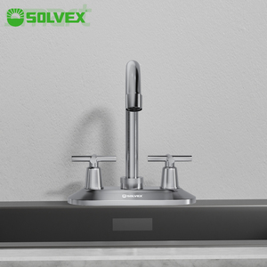Solvex <span class=keywords><strong>2025</strong></span> hot-Bán Tùy Chỉnh DIY Touchless Lạnh Nước Nóng Lưu Vực Vòi Nước Đôi Xử Lý Double-Lỗ Sàn Gắn Lưu Vực Mixer - Product Image 6