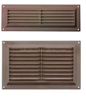 Grilles d'aération carrées modernes pour ventilation CVC, grille de couverture de conduit mural en plastique avec filet