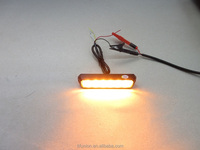 LED STROBE LIGHT DC12-24V 3W * 6 LED AMBRE BLANC ROUGE BLEU VERT couleur ECE R10 R65 taille: 128*28*19