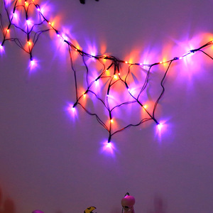 Guirlande lumineuse LED en forme de toile d'araignée pour Halloween, lumières décoratives pour scènes, lumières de décoration pour le festival d'Halloween - Product Image 3