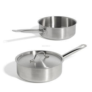 Commercial Kitchen Cookware Set Stainless Steel Triply <strong>Induction</strong> <strong>Saucepan</strong> 03 Chef Metal Collection - Product Image 3