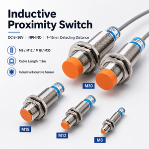 Sensor de Proximidad Inductivo NPN NO de 1-15 mm, 6-36 V CC, para Detección de Aproximación, de Balluff, IFM y Autonics - Product Image 1