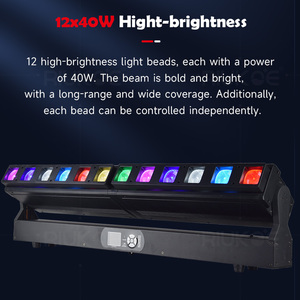 Système d'éclairage de scène professionnel Dj Disco 12X40w Pixel Head Dmx Rgbw <span class=keywords><strong>Quad</strong></span> 4In1 Beam Wash Zoom <span class=keywords><strong>Led</strong></span> Moving <span class=keywords><strong>Bar</strong></span> - Product Image 2