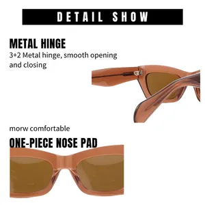 Phụ Nữ Cat mắt màu sắc phù hợp với bio-acetate Khung kính mát hợp thời trang nhựa UV chống Sun <span class=keywords><strong>Glasses</strong></span> biểu tượng tùy chỉnh Shades Kính - Product Image 4