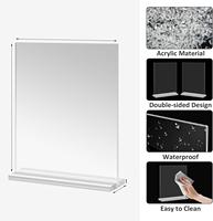 Présentoir acrylique double face transparent en forme de T A4 Stand Card A5 Table Card A6 Publicité Liste de prix