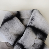 Nouvelle mode hiver femmes fourrure écharpe Double face épaissie Chinchilla couleur réel Rex lapin fourrure cryptographique cryptage fourrure