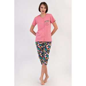 ชุดเซ็ตเสื้อแขนสั้นติดกระดุมเต็มตัวสำหรับผู้หญิง คอลเลคชั่นกางเกงขาสั้นที่สวมใส่สบายและมีสไตล์ - Product Image 4