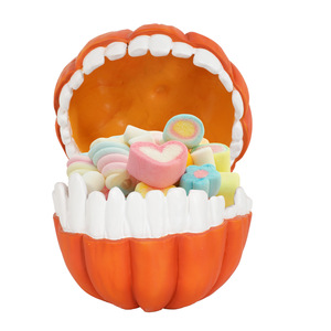 Caja de Almacenamiento con Forma de Calabaza de Halloween, Artesanía de Resina con Dientes Móviles, Decoración para Interiores - Product Image 3
