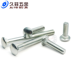 Pernos de carrocería galvanizados Jiufei M6-M12 de cabeza redonda, totalmente roscados, de acero al carbono Q235 para rack y bandeja de cables - Product Image 1