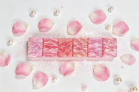 Nouvelles Tuiles de Mahjong en Cristal Américain, Luxe Moderne, Quatre Couches, Couleur Rose Gelée, Série Rose Douce Printanière, Rose Cerise