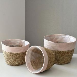Cesta de Mimbre para Jardín, Cesta de Lavandería para Baño Pequeño, Cestas de Regalo de Bienvenida, Tipo Moisés, Baúl Tejido a Mano - Product Image 3
