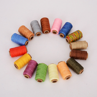 Fil de polyester ciré haute résistance de 1 mm de qualité supérieure, fil ciré plat pour ceintures en cuir