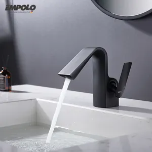 CUPC-grifo negro cepillado de alta calidad, grifos montados en cubierta, para lavabo, mezclador de baño