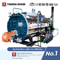 Générateur de vapeur diesel à gaz Yuanda Industrial, horizontal, à tubes de feu, basse pression, haute efficacité, 1500 kg
