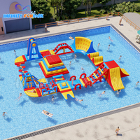 Parc aquatique gonflable d'obstacle flottant étanche à l'air de parc aquatique gonflable de conception colorée pour la piscine extérieure