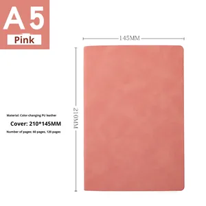 Promotion à succès : Carnet A5 en cuir PU doux au toucher, logo d'entreprise personnalisé, cadeau d'affaires pour <span class=keywords><strong>le</strong></span> bureau - Product Image 6