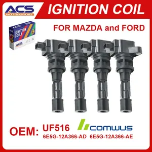 ชุดคอยล์จุดระเบิด UF516 1/4ชิ้นใช้ได้ E-150 F150คลับ250/350ลินคอล์นมัสแตง4.6L <span class=keywords><strong>V10</strong></span> V8 5.4L - Product Image 6