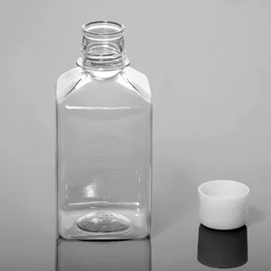 Bottiglia chimica scienza medica trasparente 250ml petg media bottiglie con chiusura