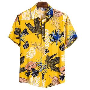 Chemise Hawaïenne Homme Mode Été 2025 Imprimée par Sublimation Grande <span class=keywords><strong>Taille</strong></span> US Motifs Floraux Hawaïens Plage pour Hommes - Product Image 1