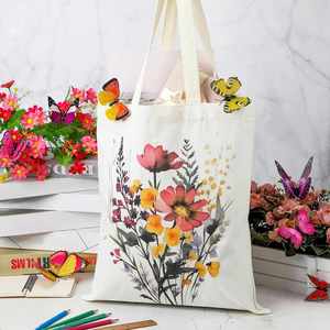 Quality Eco Shopping Grocery Work Learn Camping Single Shoulder Multi-Colored Thick Cotton Canvas Tote <b>Bags</b> - Product Image 1