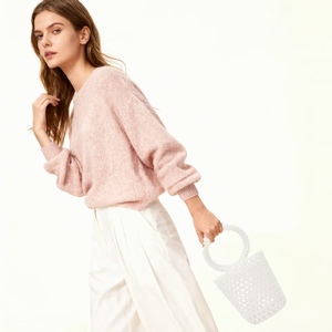 Bán chạy nhất phụ nữ thanh lịch của dệt ly hợp ngọc trai embellishments <span class=keywords><strong>cutout</strong></span> thiết kế thời trang xử lý xách tay không thấm nước 2-2.9l Công suất - Product Image 3