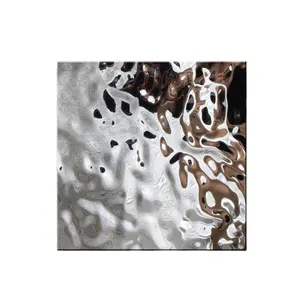 304 Wall Panels Plate Color Decorative Water Ripple Hammered Stainless Steel Sheet 4k 8k mirror stainless price in bangladesh