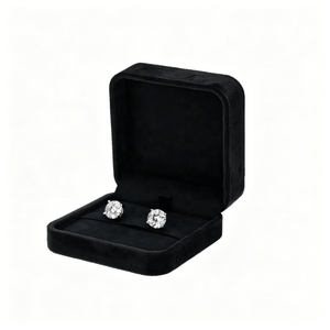 Luxury Microfiber <b>Earring</b> Stud Hinged <b>Box</b> Custom Logo Branded Jewelry Packaging Case Small <b>Gift</b> <b>Box</b> Bulk Manufacturer Direct - Product Image 6
