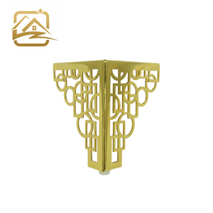 modern Factory Price solid 13cm gold Flower-patterned hollow metal <b>sofa</b> legs iron furniture legs <b>cheap</b> for <b>sofa</b> <b>bed</b> and cabinet - Product Image 1