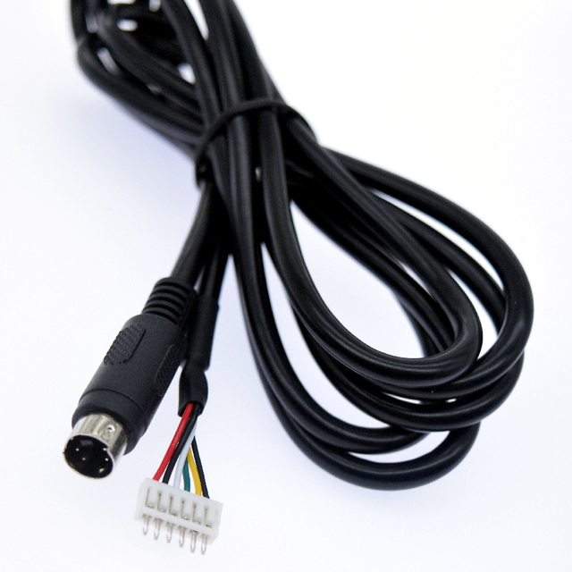 High-Performance Custom 26Awg Black Ps2 Keyboard And Mouse Data Cable Mini Din 4-Pin Revolution San2.0 Connection Cable