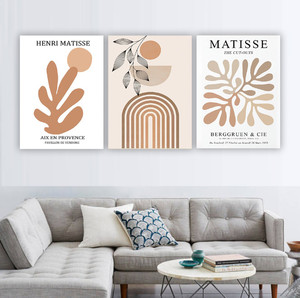 Pósteres e impresiones de arte de pared de plantas naranjas abstractas de estilo bohemio <span class=keywords><strong>Matisse</strong></span>, <span class=keywords><strong>cuadros</strong></span> de pintura en lienzo para decoración del salón del hogar - Product Image 1