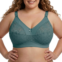 Soutien-gorge Grande Taille en Coton Respirant pour Poitrines Fortes, Couvrant le Dos, Sans Armature