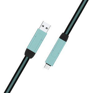 Nouveau design 2026 – <span class=keywords><strong>C</strong></span>âble de données tressé en alliage d'aluminium durable 6-en-1 3A 60W PD <span class=keywords><strong>USB</strong></span> à charge rapide Type-<span class=keywords><strong>C</strong></span> pour iPhone/Samsung - Product Image 1