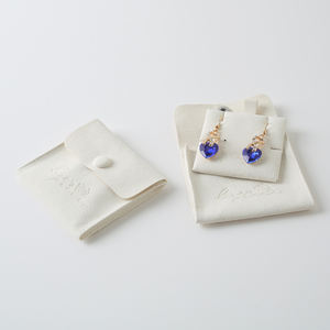 Bolsa de Joyería Personalizada con Logotipo, Mini Bolsa Cuadrada de Microfibra Antipolvo para Anillos, Juego de Bolsas de Almacenamiento y Exhibición - Product Image 1