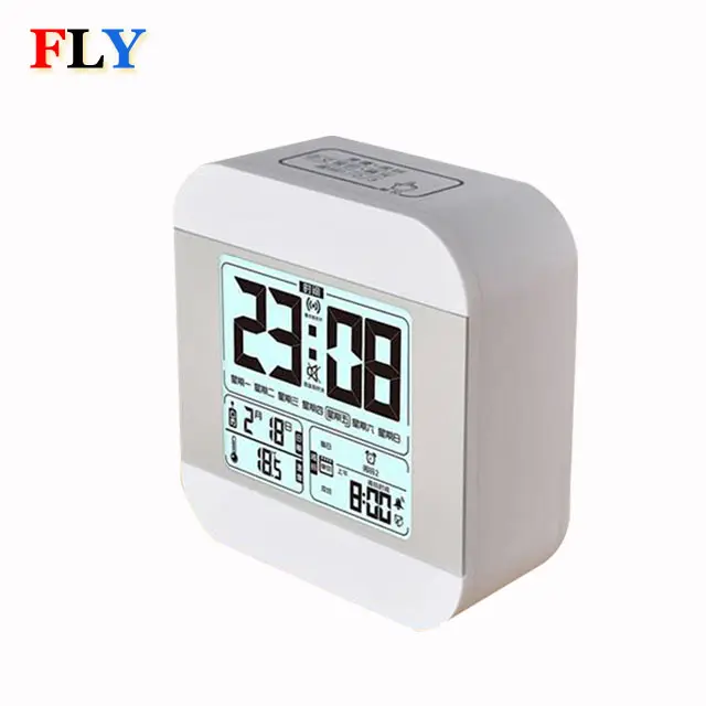 Funny Multi-function Modern Snooze smart talking digital alarm clock with backing light for kids & adults