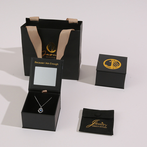 Custom Logo Jewelry Packaging Box Elegant Design Jewellery Necklace Ring Earring Gift Set Paper Packing <b>Boxes</b> Eco-friendly <b>Boxes</b> - Product Image 1
