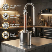 Kit de Distillation d'Huiles Essentielles Industriel de Qualité Supérieure en Cuivre, 50L, pour Extraction à la Vapeur Haute Pureté, Équipement de Distillation Domestique