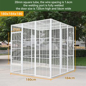 ODM Portable Metal Mesh Pet <strong>Cage</strong> Secure Stable Easy Assembly with Plastic Tray for <strong>Indoor</strong> Outdoor Garden for Birds Cats <strong>Dogs</strong> - Product Image 5