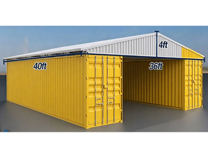 Outdoor Storage <b>Tent</b> Waterproof Industrial Container Garage Shelter <b>Tent</b> Color steel tile container roof outdoors Warehouse - Product Image 4