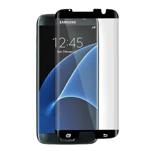 Cobertura de pantalla completa Protector de pantalla de matriz de puntos curvos 3D para Samsung S7 Edge Vidrio templado