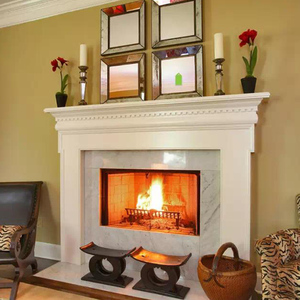 <span class=keywords><strong>Chimenea</strong></span> de mármol blanco de esquina de diseño personalizado de estilo Simple barato - Product Image 4