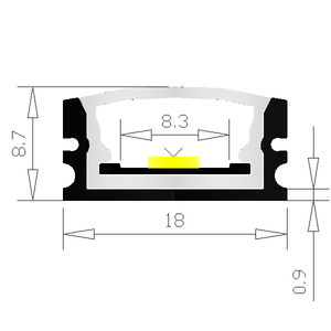 Esterno impermeabile <span class=keywords><strong>Ip68</strong></span> alluminio <span class=keywords><strong>Led</strong></span> profilo lineare esterno estruso incasso <span class=keywords><strong>Led</strong></span> profilo in alluminio per la progettazione - Product Image 1