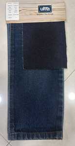 Tissu en denim de coton bleu de qualité supérieure, extensible, pour la fabrication de pantalons décontractés pour hommes - Product Image 3