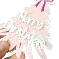 Ornement de Noël en acrylique en forme de lettre tridimensionnelle pour la décoration de Noël
