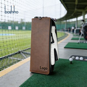 Étui de rangement pour gants de golf en cuir véritable Boshiho, étui de protection pour gants, sac de rangement imperméable de qualité supérieure pour accessoires de golf - Product Image 1