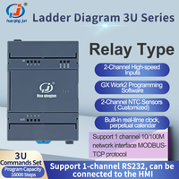 Huaqingjun 4DI 4DO salida de relé PLC 232 Diagrama de escalera Modbus RTU GX Wroks2 Software controlador lógico programable para válvulas