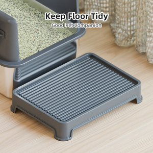 सार्वभौमिक बिल्ली कूड़े जाल चटाई बिल्लियों के लिए आसान साफ प्रवेश निकास बाहर निकलना, स्वचालित मॉडल सहित सभी कूड़े बॉक्स प्रकार के उपयुक्त - Product Image 6