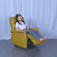 Chaise longue en cuir simple moderne chaise d'ordinateur électrique multifonctionnelle pour petit appartement salon chambre à coucher pour les loisirs
