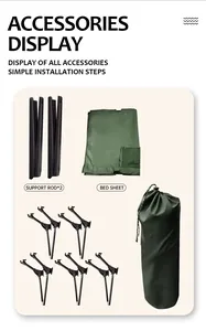 접이식 수면 침대, 관광 하이킹 배낭 접이식 텐트 싱글 침대 - Product Image 3