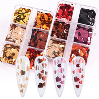 TSZS paillettes saint valentin ongles paillettes 3D holographique Nail Art paillettes Saint Valentin conception coeur rouge ongles paillettes