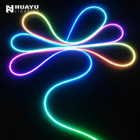 Tira de LED de Neón Delgada 04*10 con Emisión Lateral, Ra90, CCT Ajustable, Doble Color, para Iluminación Interior de Villas y Tiendas